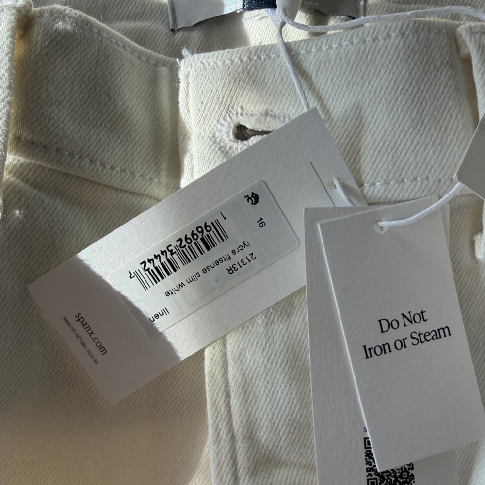 SPANX Cream Straight Leg Pants